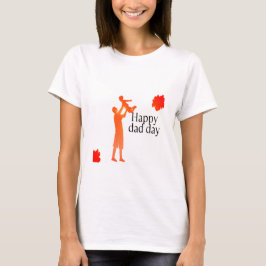 Camiseta Feliz Día del Padre Mug - Regalo de silueta para p