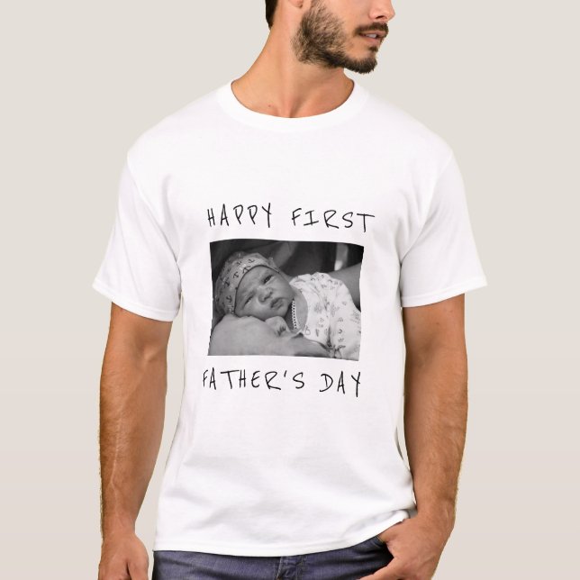 Camiseta Feliz Día del Padre, nueva foto de papá (Anverso)