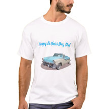 Feliz Día del Padre Papá Coche Clásico
