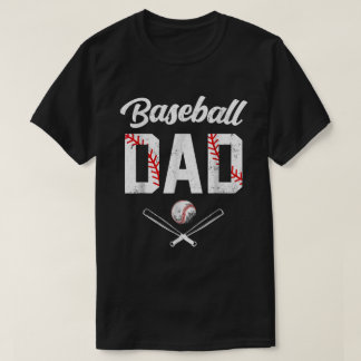 Camiseta Feliz Día del Padre Papá de Béisbol
