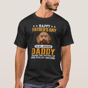 Camiseta Feliz Día del Padre, papá de Cockerpoo para los ho