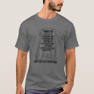 Camiseta Feliz Día del Padre, papá de la hija y el hijo F