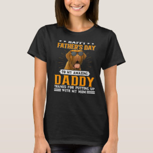 Camiseta Feliz Día del Padre, papá de perro de Burdeos por