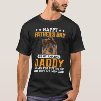Camiseta Feliz Día del Padre, papá de perro más euroasiátic