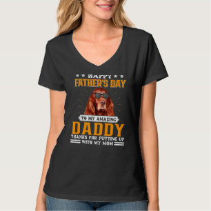 Camiseta Feliz Día del Padre, papá irlandés de Setter Dog p