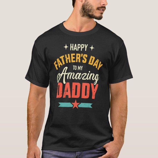 Camiseta Feliz Día del Padre para mi asombroso papá desde e (Anverso)