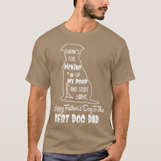Camiseta Feliz Día Del Padre Perro Papá Gracias Por Recoger