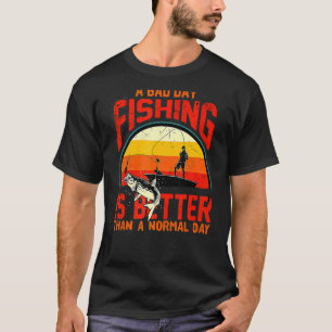 Camiseta Feliz Día del Padre pescando a papá vintage del ma