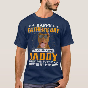 Camiseta Feliz Día del Padre Regalos de papá de Bulldog ame