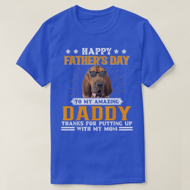 Camiseta Feliz Día del Padre Regalos de Papá Perro Sangrien (Diseño del anverso)