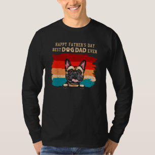 Camiseta Feliz Día del Padre Vintage Bulldog Francés Mejor