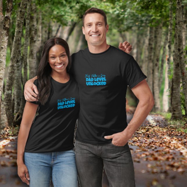 Camiseta Feliz Día del Primer Padre humor de la carta azul  (Subido por el creador)