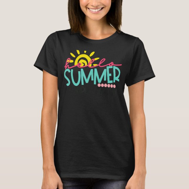 Camiseta Feliz Día Del Profesor De La Escuela, Hola Sum (Anverso)