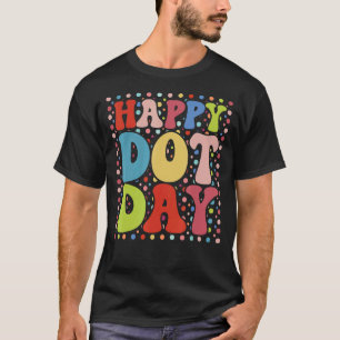 Camiseta Feliz Día del Punto Colorful retro Día Internacion