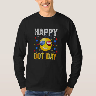 Camiseta Feliz Día del Punto Colorido Polka Dot Círculo col