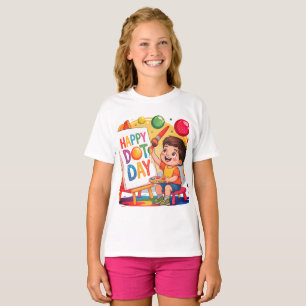 Camiseta Feliz Día del Punto Sonrisa cara para chicos y chi
