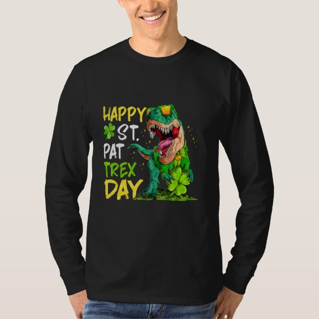 Camiseta Feliz Día del Rex de St Pat Niños Dino Saint Patri (Anverso)