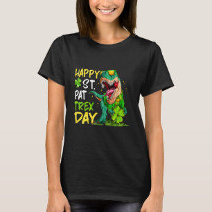 Camiseta Feliz Día del Rex de St Pat Niños Dino Saint Patri
