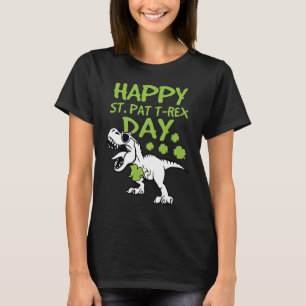 Camiseta Feliz Día del Rex del Pat Dinosaur Irish St Patric