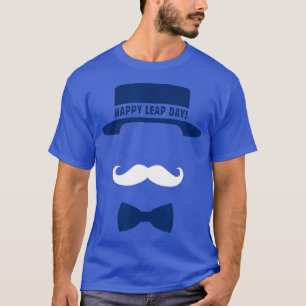 Camiseta Feliz Día del Salto Gorra Mustache Funny Amarillo