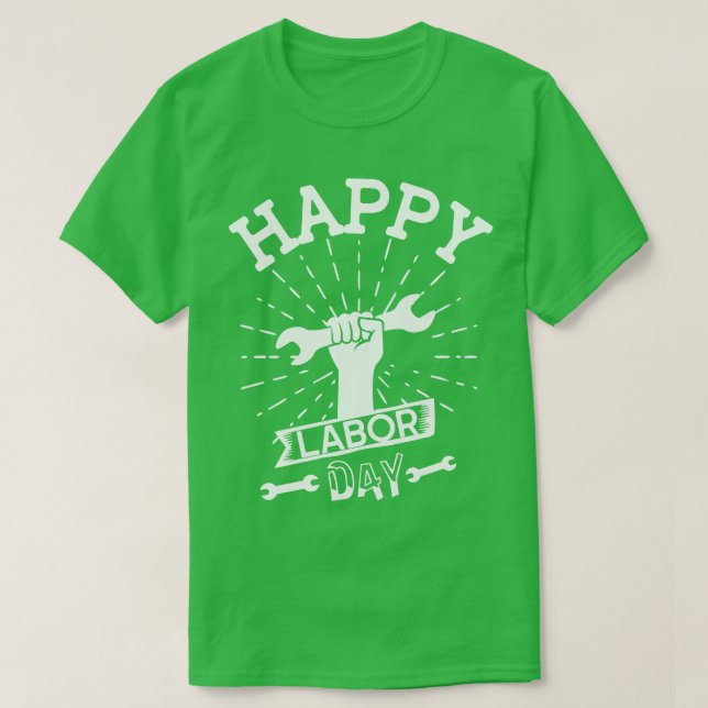 Camiseta Feliz Día del Trabajo (Diseño del anverso)