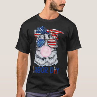 Camiseta Feliz Día del Trabajo Gracioso Gato Burbuja Bander