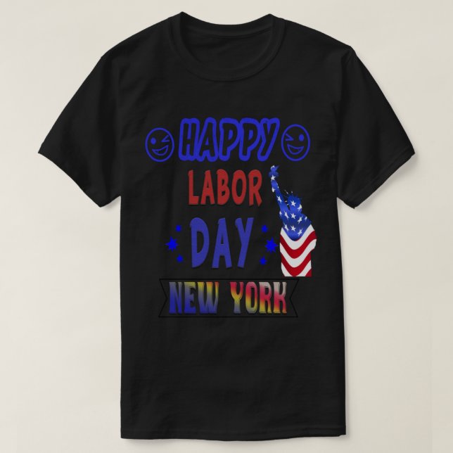 Camiseta Feliz Día del Trabajo Nueva York (14) (Diseño del anverso)