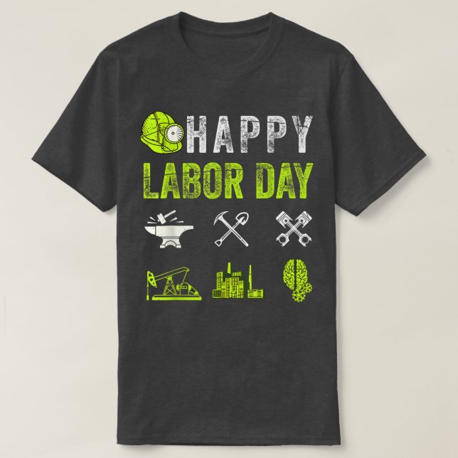 Camiseta Feliz Día del Trabajo para los trabajadores sindic (Diseño del anverso)