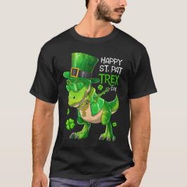 Camiseta Feliz Día del Trébol de St Pat Dino Dabbing St Pat