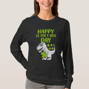 Camiseta Feliz Día del Trébol de St Pat Dino St Patricks Da