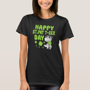 Camiseta Feliz Día del Trébol de St Pat Dino St Patricks Da