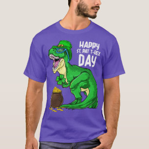 Camiseta Feliz Día del Trébol de St Pat Dino St Patricks Da