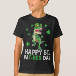 Camiseta Feliz Día del Trébol de St Pat Dinosaur