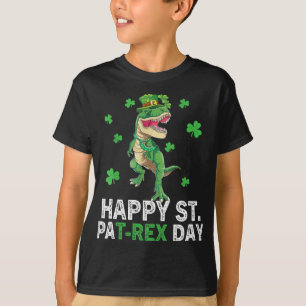 Camiseta Feliz Día del Trébol de St Pat Dinosaur