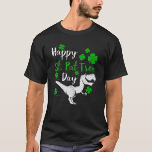 Camiseta Feliz Día del Trébol en Dinosaurio St Patrick