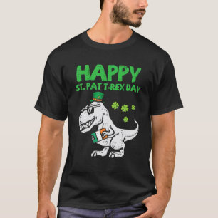 Camiseta Feliz Día del Tréx De San Pat S Dino Irlandés Saur