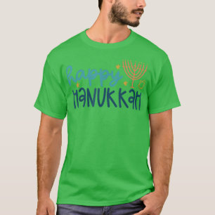 Camiseta Feliz Día Judío de Hanukkah Chanukah Menorah