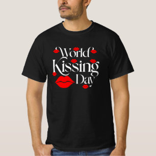 Camiseta Feliz Día Mundial del Beso Diseño Creativo de Cami