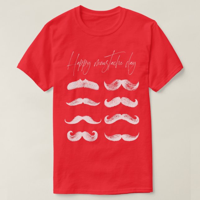 CAMISETA FELIZ DÍA MUSTACHE (Diseño del anverso)