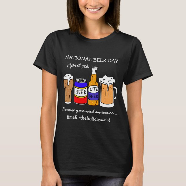 Camiseta Feliz Día Nacional de la Cerveza - 7 de abril (Anverso)