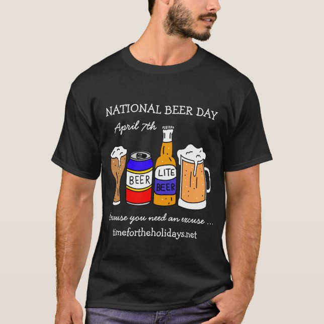 Camiseta Feliz Día Nacional de la Cerveza - 7 de abril (Anverso)