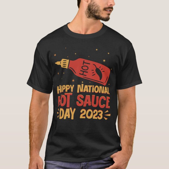 Camiseta Feliz Día Nacional de la Salsa Caliente 2023 Pepp  (Anverso)