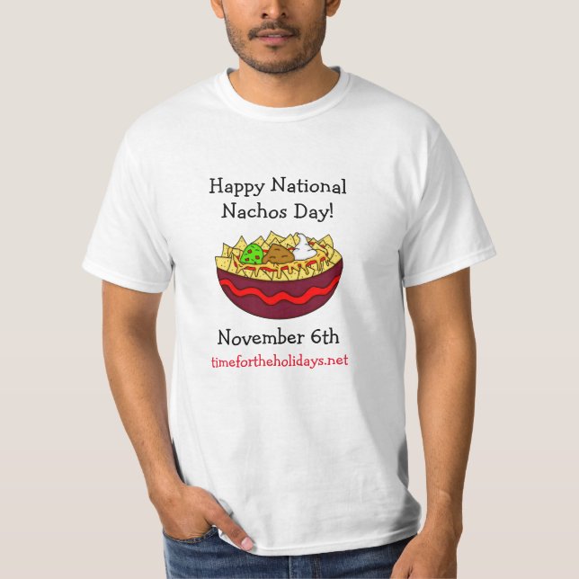 Camiseta Feliz Día Nacional de los Nachos, 6 de noviembre (Anverso)