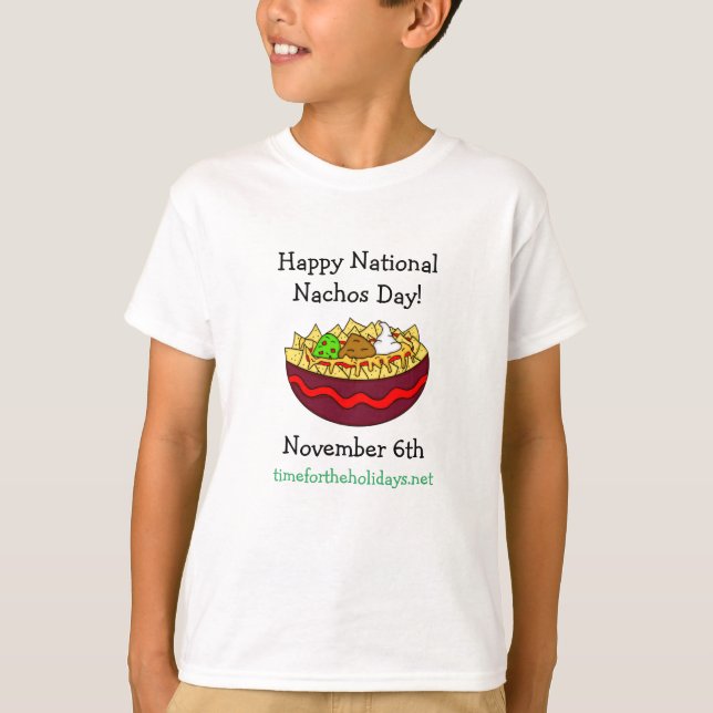 Camiseta Feliz Día Nacional de los Nachos, 6 de noviembre (Anverso)