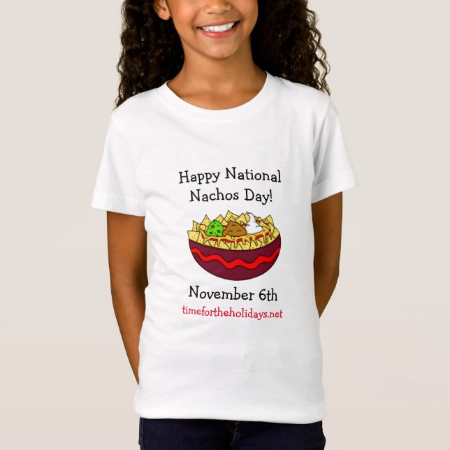 Camiseta Feliz Día Nacional de los Nachos, 6 de noviembre (Anverso)