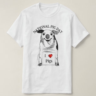 Camiseta Feliz Día Nacional del Cerdo