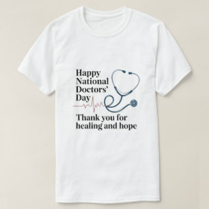Camiseta Feliz Día Nacional del Médico – Gracias por sanar