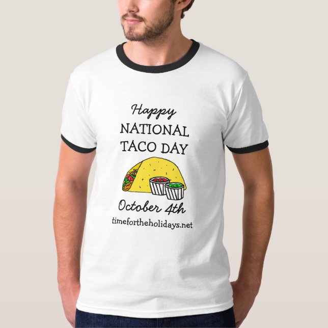 Camiseta Feliz Día Nacional del Taco, divertida fiesta por  (Anverso)
