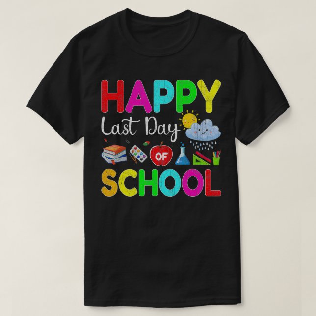 Camiseta Feliz Día Pasado De Estudiantes De Escuela (Diseño del anverso)