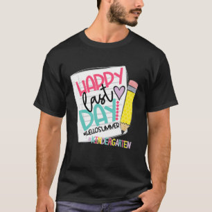 Camiseta Feliz Día Pasado Hola Summer Kindergarten Graduati